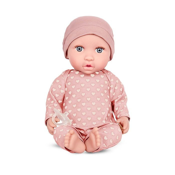 Poupée bébé 36 cm Babi avec suce, pyjama et chapeau rose