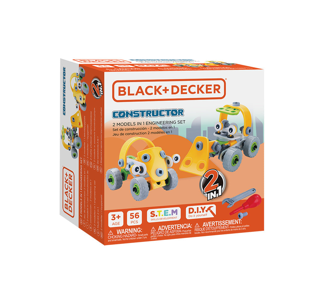Constructor véhicule 2 en 1 de 56 morceaux pour les 3 ans et plus