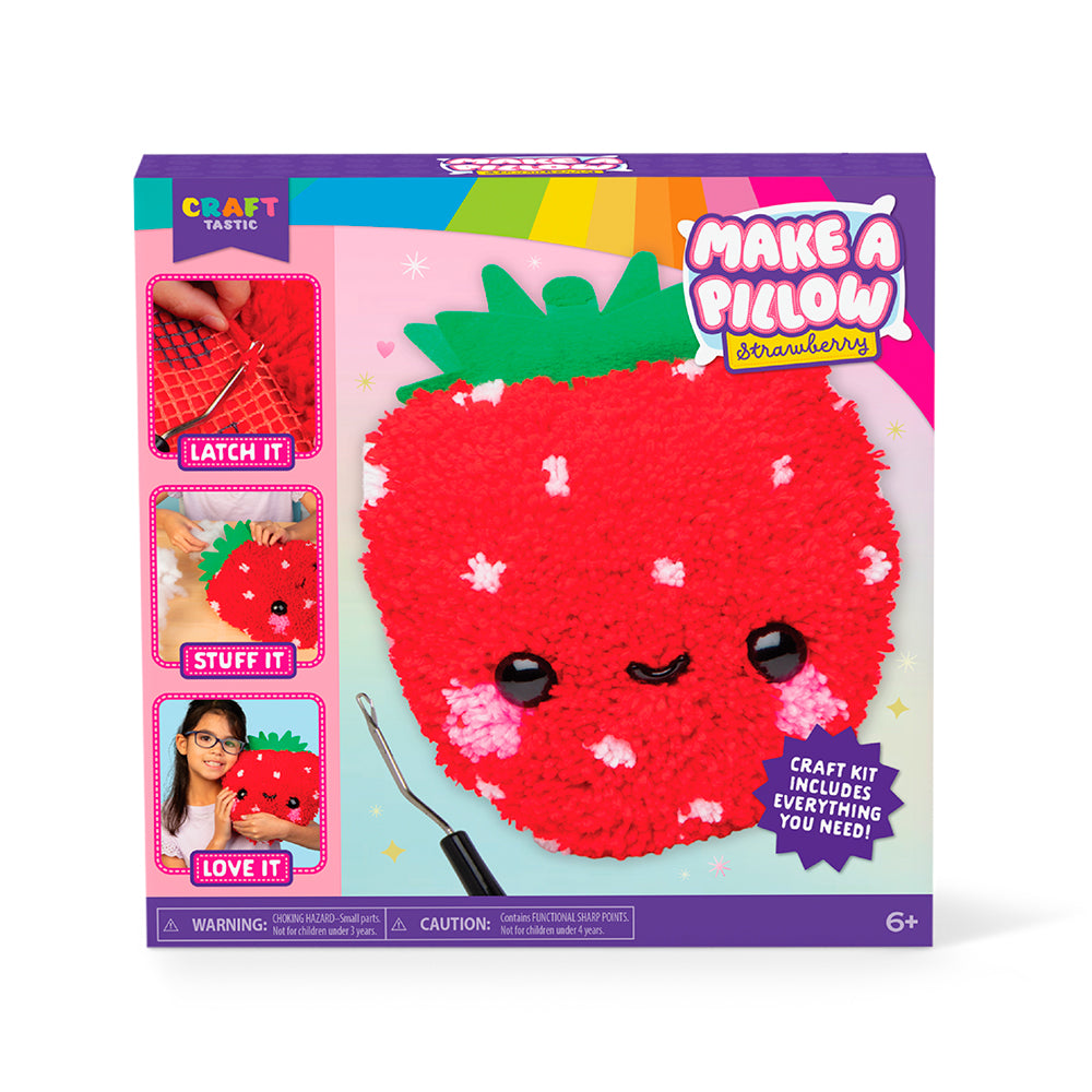Ensemble de fabrication d'oreiller Make-A-Pillow fraise (6 ans et plus)