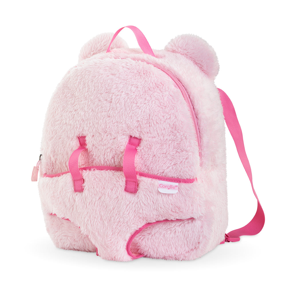 Corolle sac à dos porte-poupon pour poupée 30 cm en peluche rose (3 ans et plus)