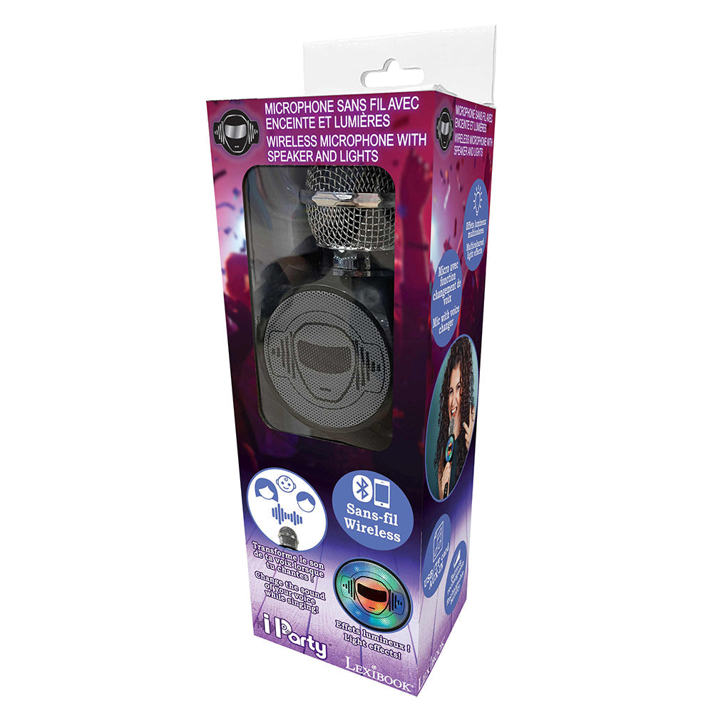 Microphone sans fil Bluetooth avec enceinte et lumières (6 ans et plus)