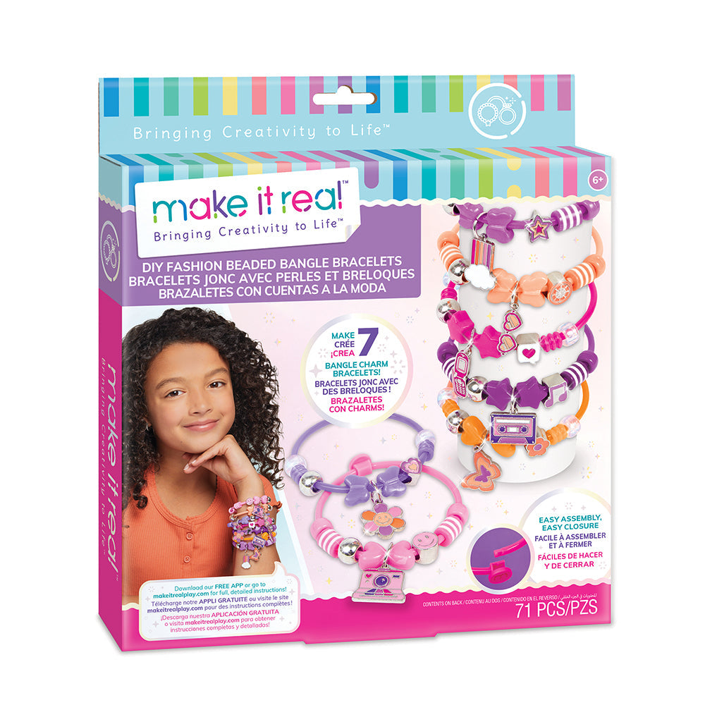 Confection de bracelets jonc avec perles et breloques Make It Real (6 ans et +)