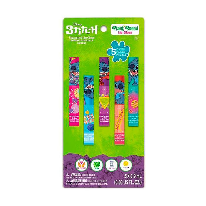 Ensemble de 5 baumes à lèvres brillant Stitch (8 ans et plus)