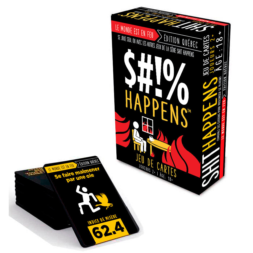 Jeu Shit happens Le monde est en feu édition Québec (18 ans et plus, 2 joueurs et plus)