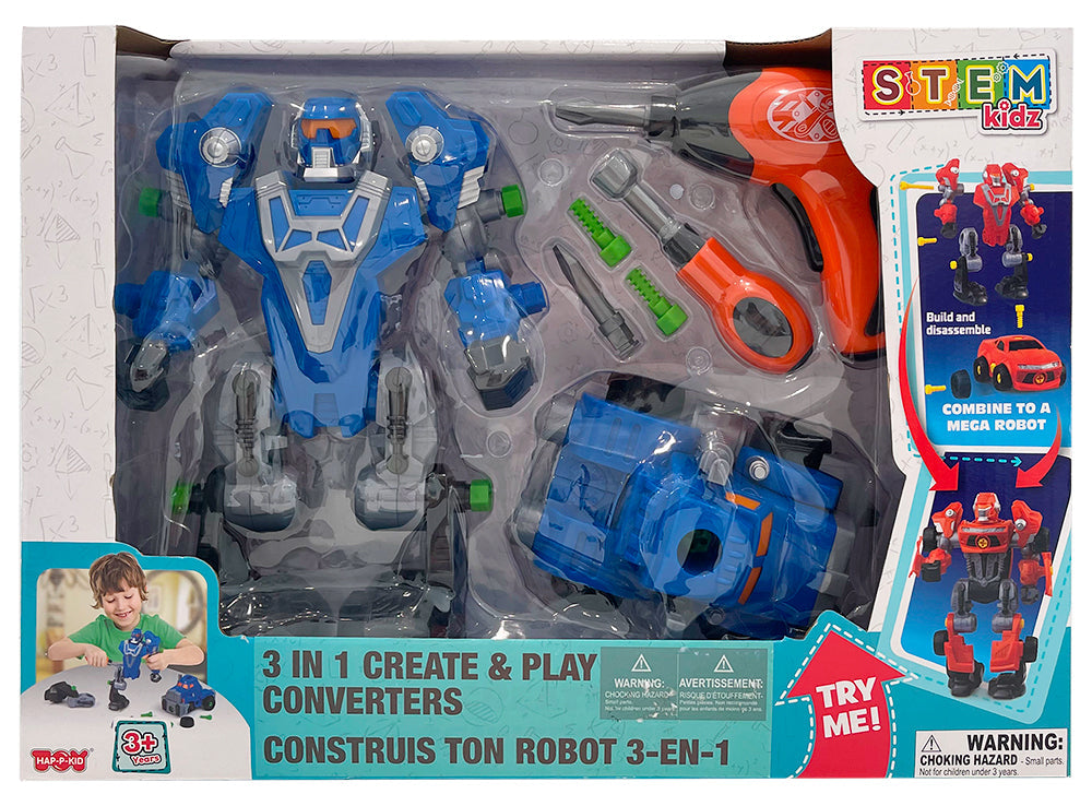 Construis ton robot Transformers 3 en 1 (3 ans et plus)