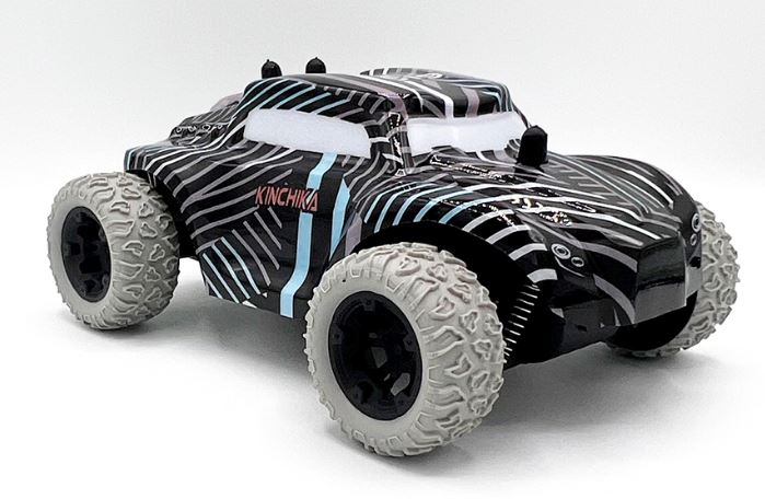 Voiture Koo - Kinchika téléguidé noire à rayures grises