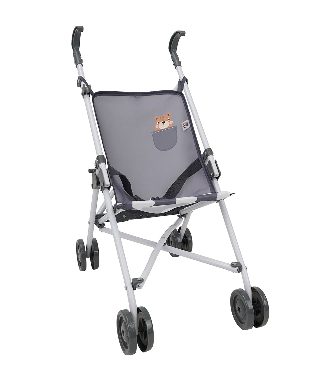 Poussette parapluie pour Poupée grise avec motif écureuil