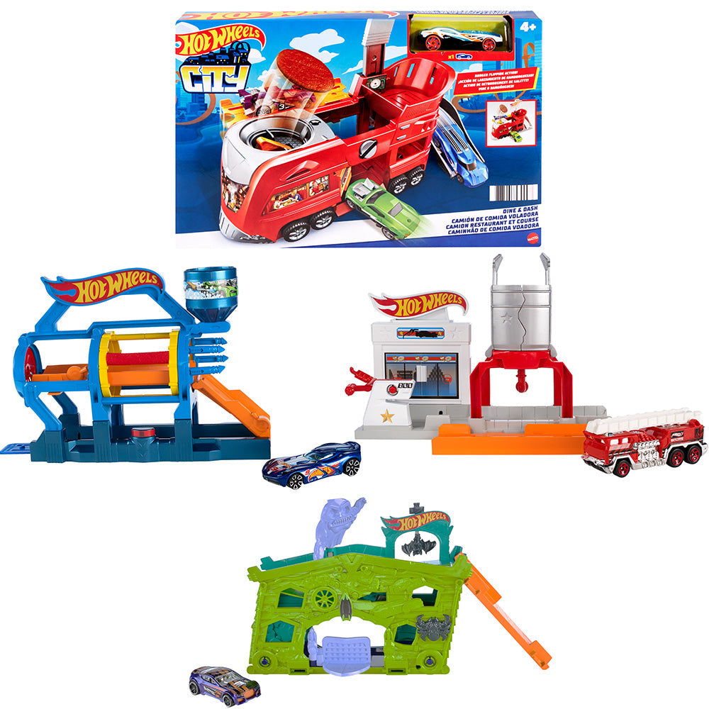 Coffret de jeu pliable avec 1 voiture Hot Wheels (4 ans et plus)