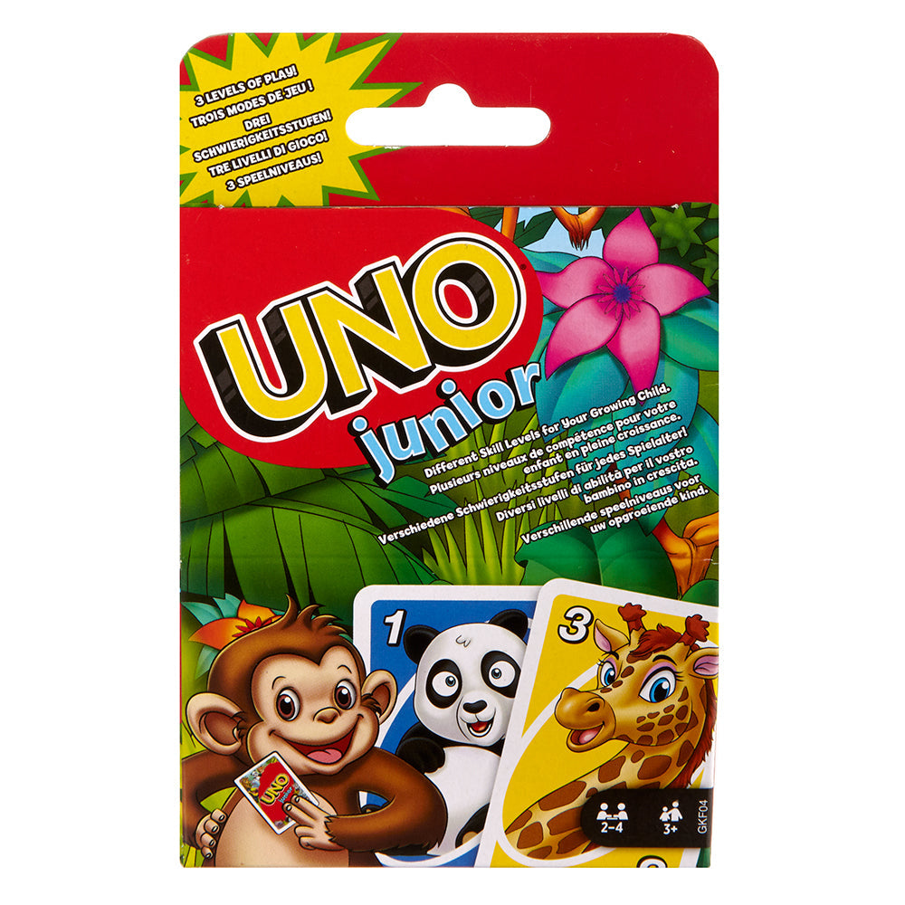Jeu de cartes Uno Junior (3 ans et plus, 2 à 4 joueurs)