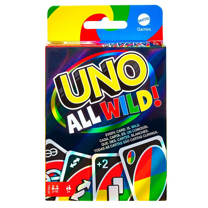 Jeu de cartes Uno All Wild! (7 ans et plus, 2 à 10 joueurs)
