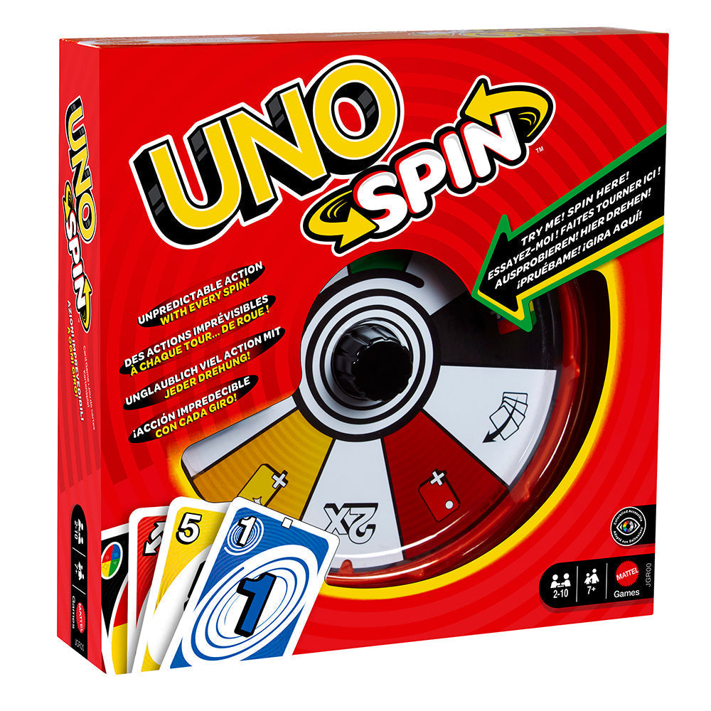 Jeu de cartes Uno Spin (7 ans et plus, 2 à 10 joueurs)