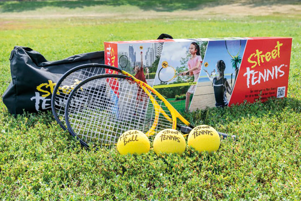 Jeu de tennis avec sac de transport