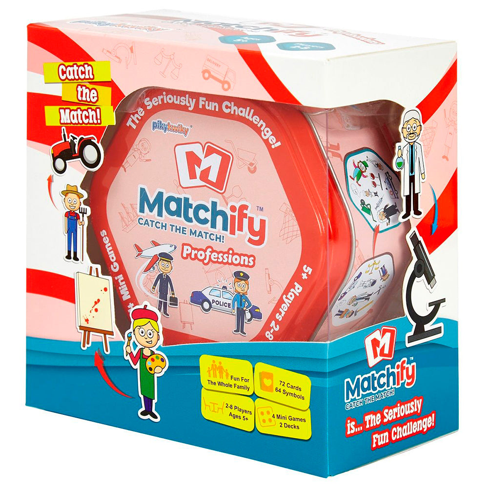 Jeu de carte de vitesse et d'observation Matchify "Professions" (5 ans et plus, 2 à 4 joueurs)