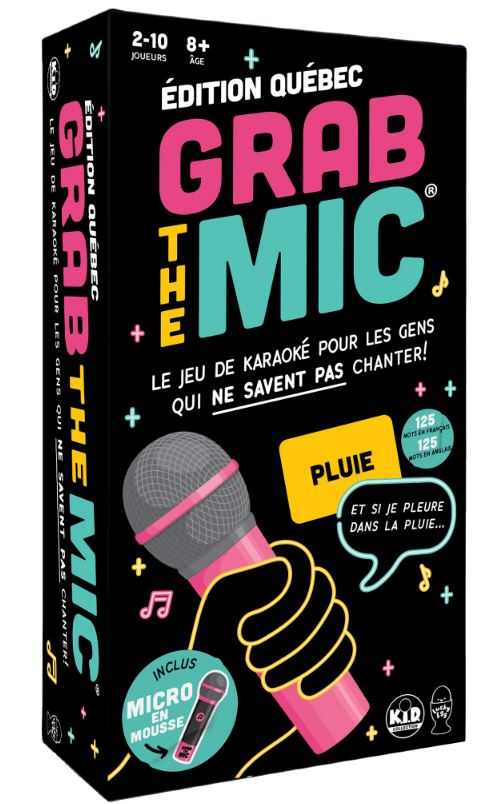 Jeu Grab the Mic édition Québec (8 ans et plus, 2 à 10 joueurs)