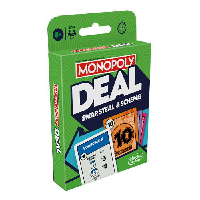 Jeu de cartes Monopoly Deal bilingue (2 à 5 joueurs, 8 ans et +)