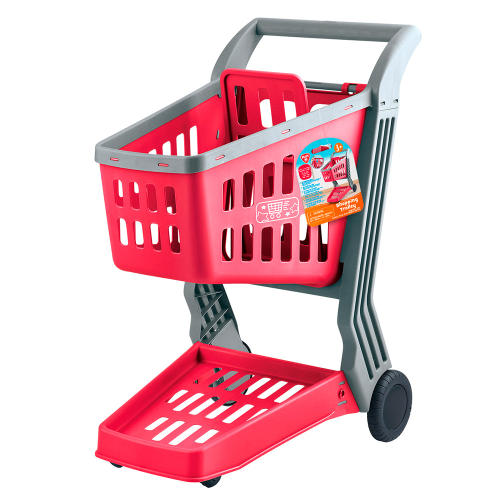 Panier d'épicerie rouge et gris (3 ans et plus)