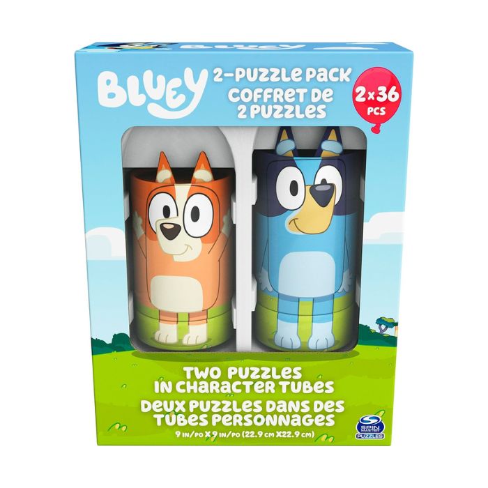 Casse-tête dans un tube 36 morceaux Bluey (boîte de 2, 3 ans et +)