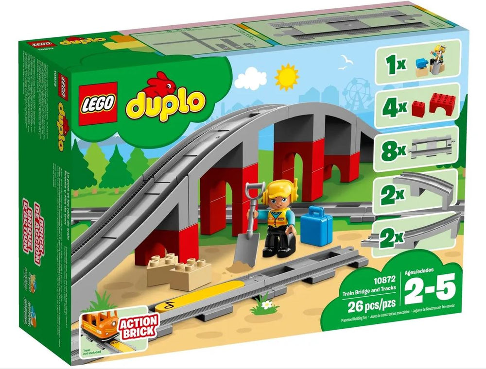 Lego Duplo pont et rails de train 26 morceaux (2-5 ans)
