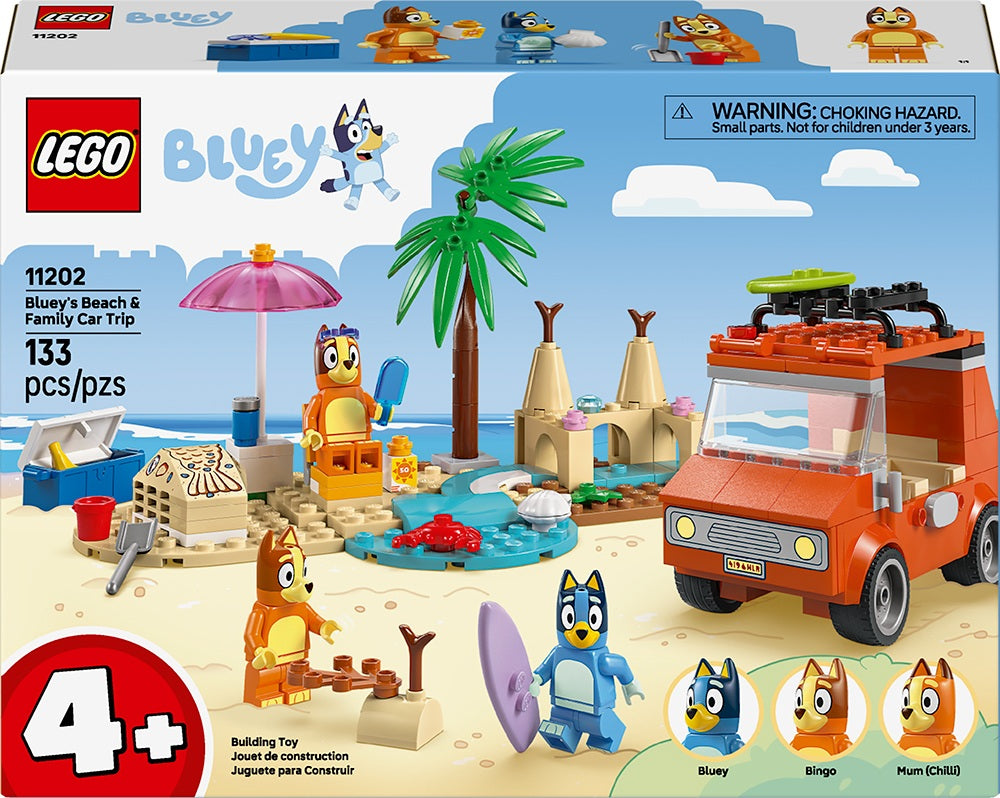 Lego Bluey l'escapade à la plage de la famille de Bluey 133 morceaux (4 ans et plus)