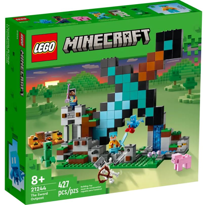 Lego Minecraft L'avant poste de l'épée 424 morceaux (8 ans et plus)