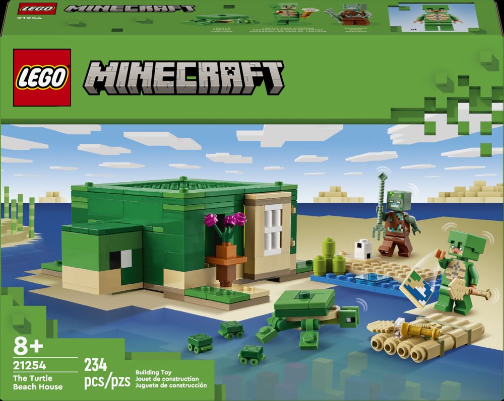 Lego Minecraft la maison tortue sur la plage 234 morceaux (8 ans et +)