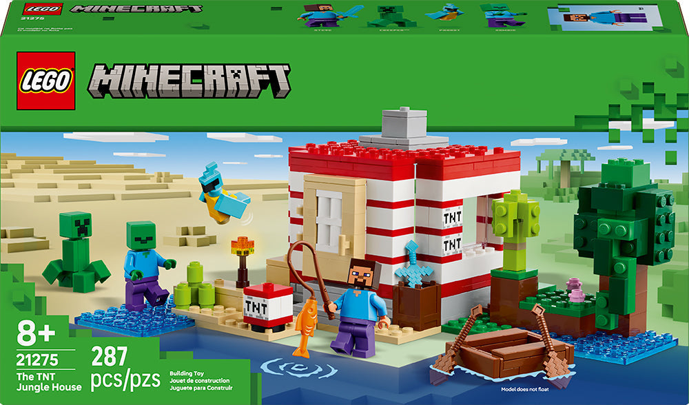 Lego Minecraft la maison de la jungle TNT 287 morceaux (8 ans et plus)
