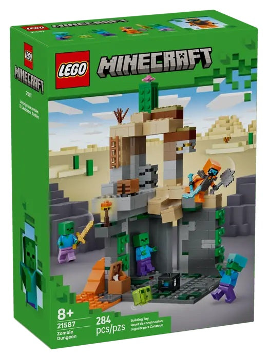 Lego Minecraft le donjon aux zombies 284 morceaux (8 ans et plus)