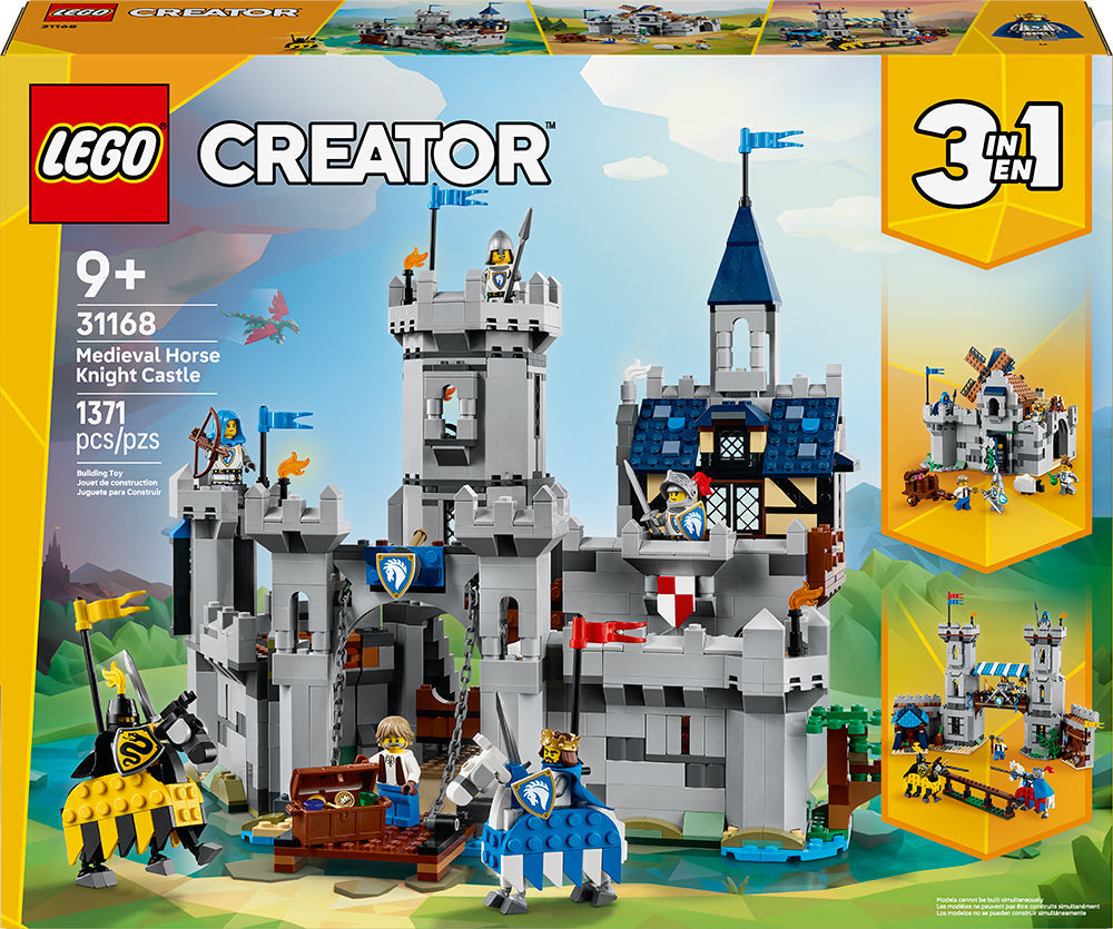 Lego Creator 3-en-1 château médiéval du chevalier 1371 morceaux (9 ans et plus)