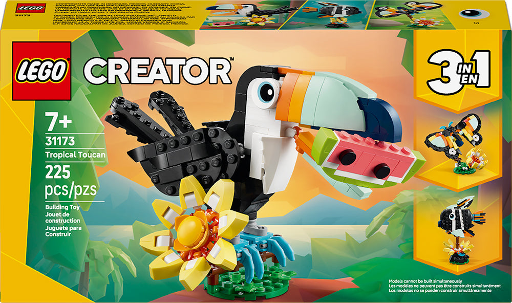 Lego Creator 3-en-1 animaux sauvages toucan tropical 225 morceaux (7 ans et plus)