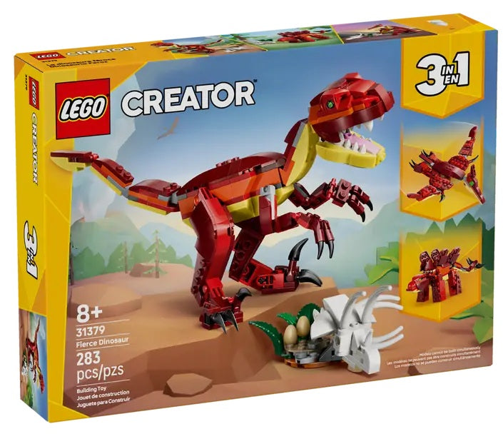 Lego Creator 3 en 1 le dinosaure féroce 283 morceaux (8 ans et plus)
