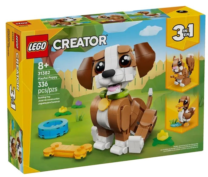 Lego Creator 3 en 1 les animaux mignons : le chiot joueur 336 morceaux (8 ans et plus)