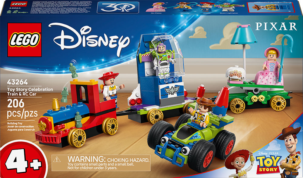 Lego Disney Histoire de Jouets train de célébration et voiture téléguidée 206 morceaux (4 ans et plus)