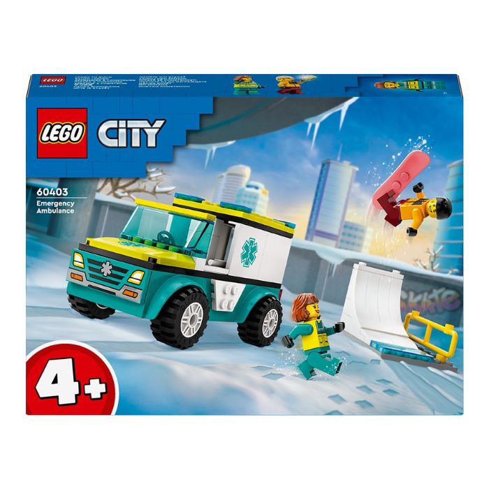 LEGO City ambulance d'urgence et planchiste (4 ans et +)