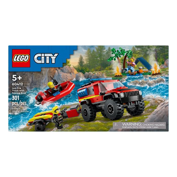 LEGO City camion de pompier et bateau de sauvetage (5 ans et +)