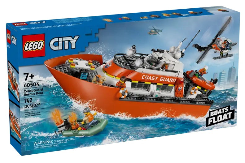 Lego City le bateau de sauvetage de l'hélicoptère de la garde côtière 742 morceaux (7 ans et plus)