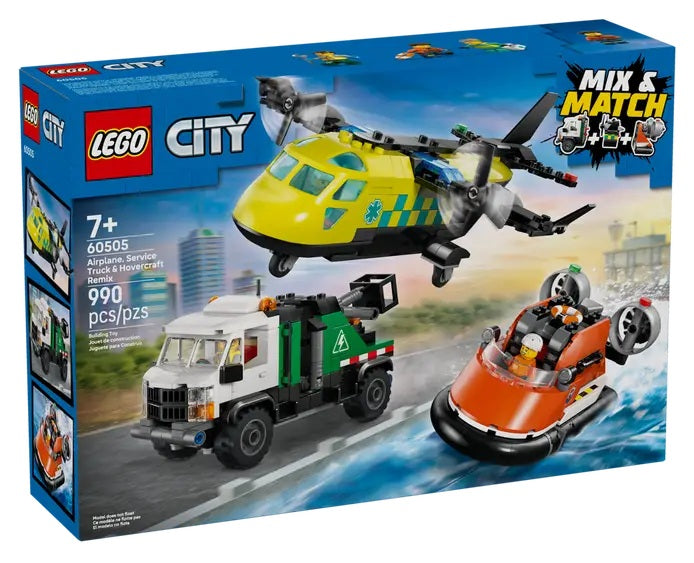 Lego City avion, camion d'assistance et aéroglisseur 990 morceaux (7 ans et plus)