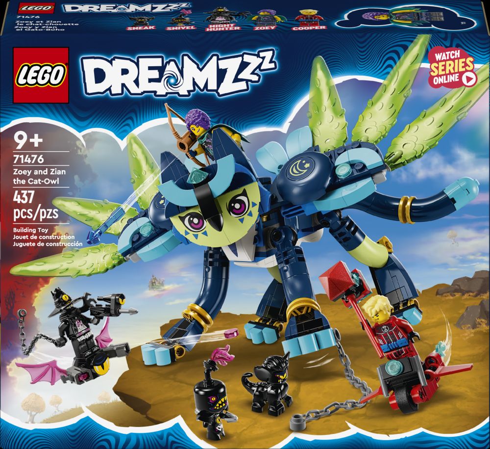 Lego Dreamsss Zoey et Zian le chat-chouette 437 morceaux (9 ans et +)