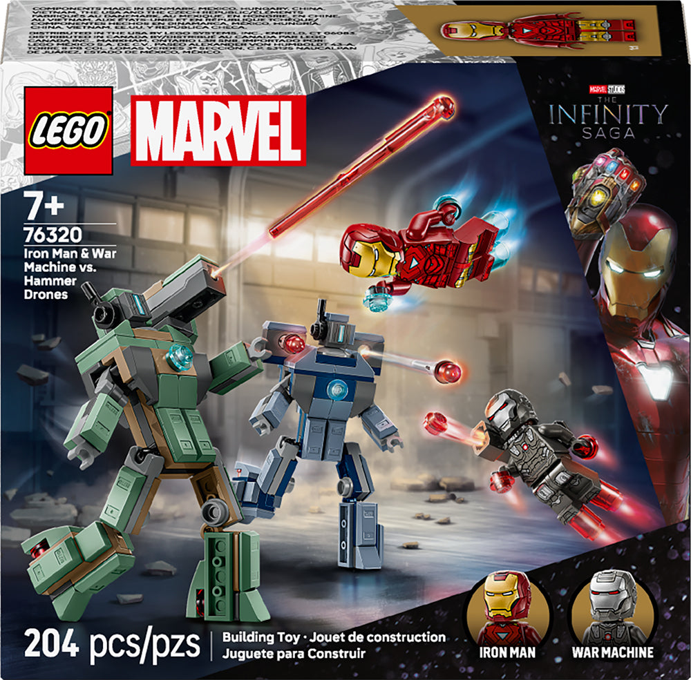 Lego Marvel Iron Man contre Drone 204 morceaux (7 ans et plus)