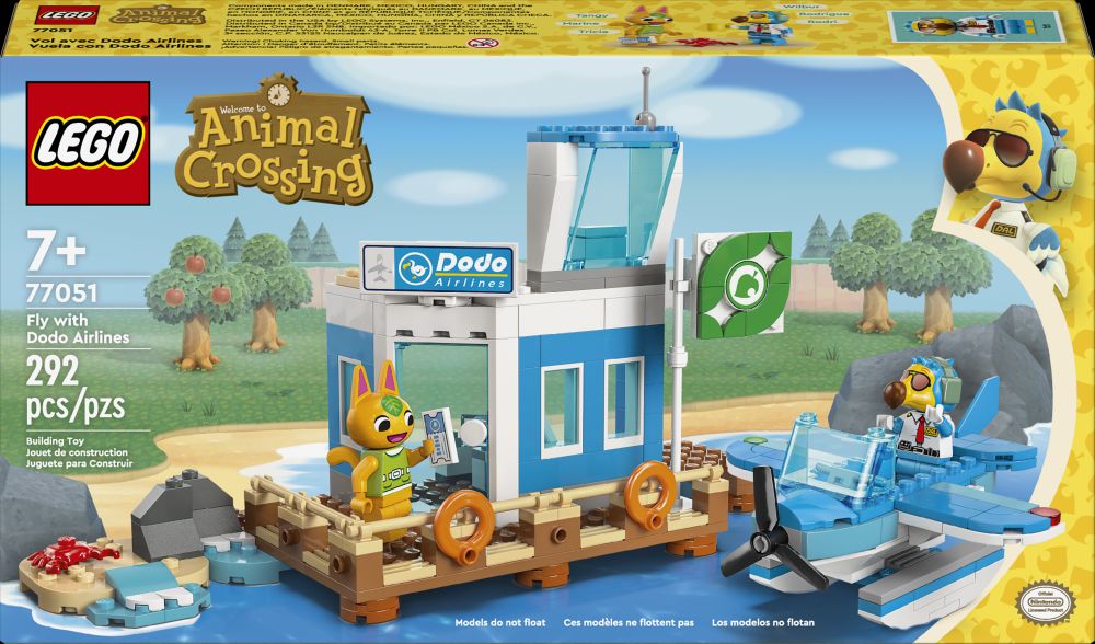 Lego Animal Crossing le voyage aérien Dodo Airlines 292 morceaux (7 ans et +)