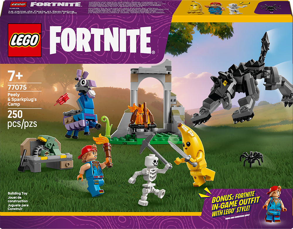 Lego Fortnite camp de banane pelée et Sparkling 250 morceaux (7 ans et plus)