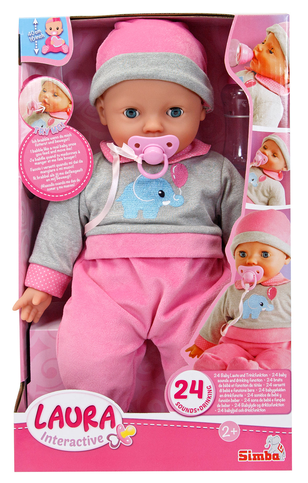 Poupée Laura interactive 15,75 pouces et 24 sons