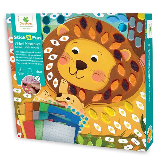 Ensemble de 3 mosaïques Animaux de la savane (5 ans et plus)