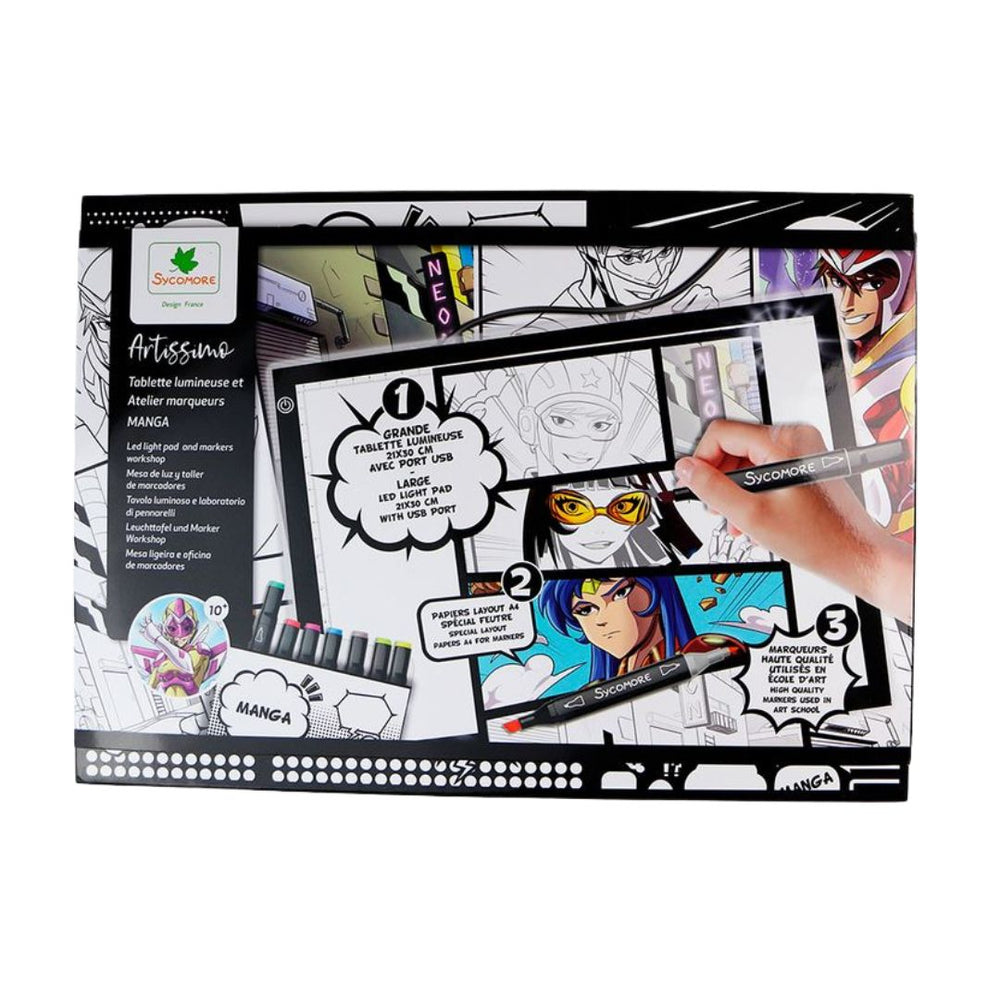 Tablette lumineuse et atelier marqueurs Manga (10 ans et +)