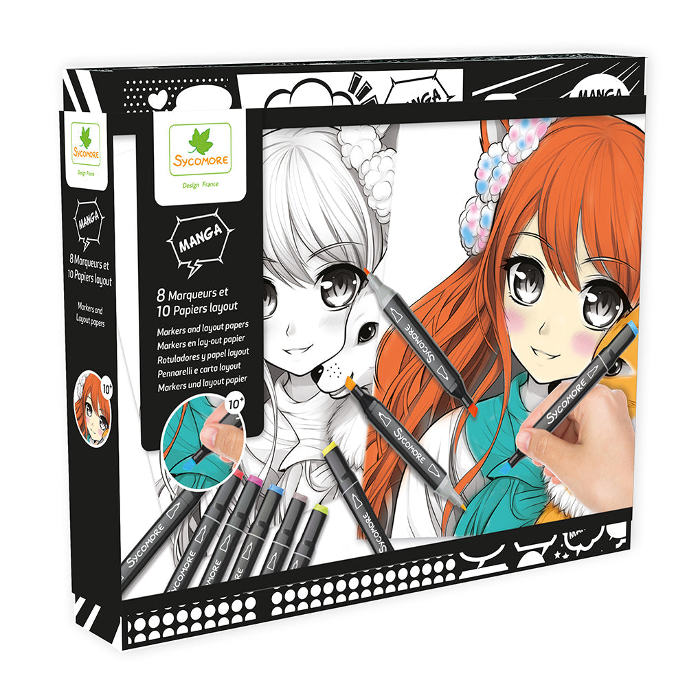 Coffret de dessin Sycomore Manga Kemonomimi (10 ans et +)