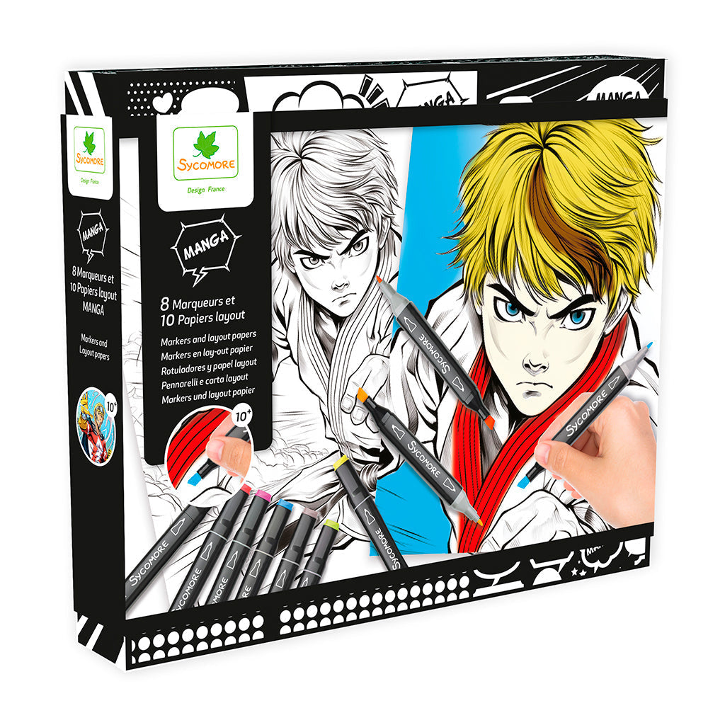Coffret de dessin Sycomore Manga arts martiaux (10 ans et +)