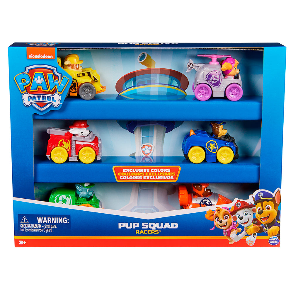 Ensemble de 6 voitures avec figurines Pat Patrouille (3 ans et plus)