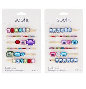 Épingle à cheveux gemmes Sophi (paquet de 6)