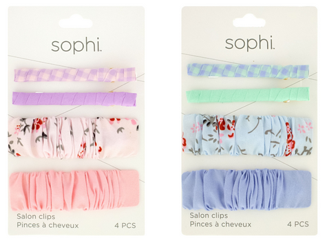 Barrette clip à cheveux pastel Sophi (paquet de 4)