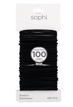 Élastique à cheveux Sophi noir (paquet de 100)
