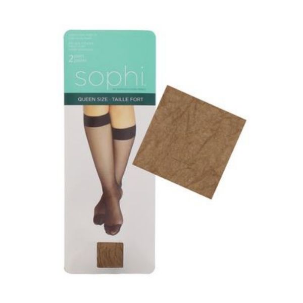 Bas aux genoux en nylon taille forte Sophi